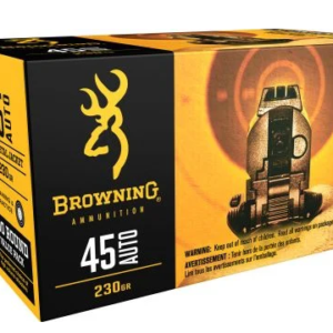 Browning Ammo B191800454 Training & Practice .45 ACP 230 gr Full Metal Jacket (FMJ) 100 Bx/ 5 Cs (Value Pack)