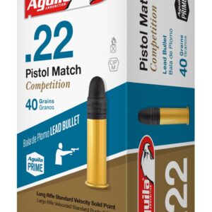 AGU PISTOL MATCH COMPETI .22 LR 40GR LEAD SP 50/100