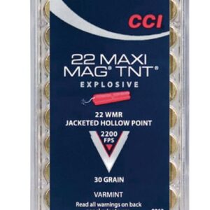 CCI 22 Winchester Magnum Rimfire 30 Grain Jacketed Hollow Po - Ammo