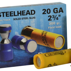 DDupleks Steelhead Pen-Track Ammunition 20 Gauge 2-3/4" 11/16 oz Solid Steel Slug Box of 5