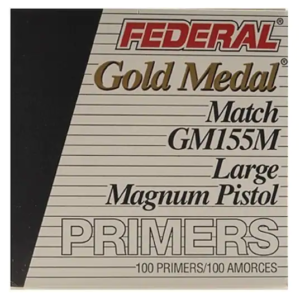 Federal Premium Gold Medal Large Pistol Magnum Match Primers #155M Box of 1000 (10 Trays of 100)