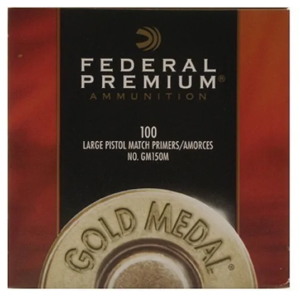Federal Premium Gold Medal Large Pistol Match Primers #150M Box of 1000 (10 Trays of 100)