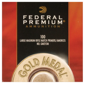Federal Premium Gold Medal Large Rifle Magnum Match Primers #215M Box of 1000 (10 Trays of 100)