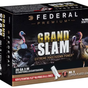 Federal Premium Grand Slam Turkey Ammunition 20 Gauge 3" 1-5/16 oz Buffered #5 Copper Plated Shot Flightcontrol Flex Wad Box of 10