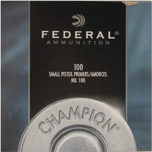 Federal Small Pistol Primers #100 Box of 1000 (10 Trays of 100)