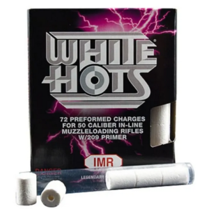 IMR White Hots Black Powder Substitute 50 Caliber #209 Primer Pre-Formed Charges Pack of 72