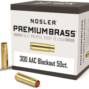 Nosler Custom Brass 300 AAC Blackout Box of 50