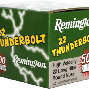Remington TB22B .22 LR 40 GR. Thunderbolt Round Nose 500 RDS
