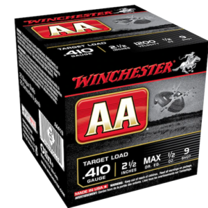 Winchester AA Target Ammunition 410 Bore 2-1/2" 1/2 oz #9 Shot Box of 25