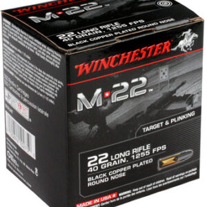 Winchester S.22 LRT M-22 .22 LR Lead Round Nose 40 GR 1000Rd box
