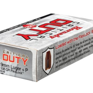 Hornady 90225LE 9mm+P 135 gr FlexLock Critical Duty 50ct box