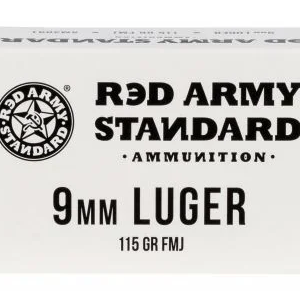 Red Army Standard 9mm 115 gr Full Metal Jacket 50rd box