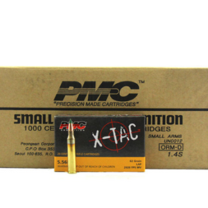 Buy PMC XTAC M855 - 5.56 NATO, 62gr, FMJ-BT, Case of 1,000 Online