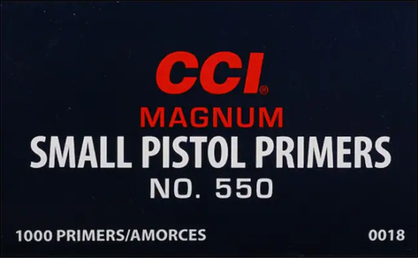 Buy CCI Small Pistol Magnum Primers #550 Box of 1000 Online