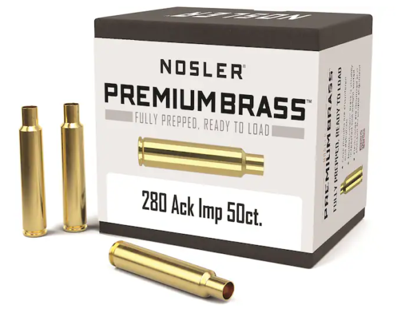 Buy Nosler Custom Brass 280 Ackley Improved 40-Degree Shoulder Box of 50 Online