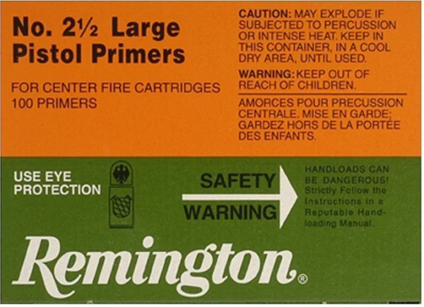 Buy Remington Large Pistol Primers #2-1 2 Box of 1000 Online