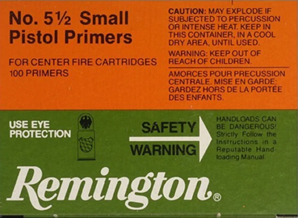 Buy Remington Small Pistol Primers #5-1 2 Box of 1000 Online