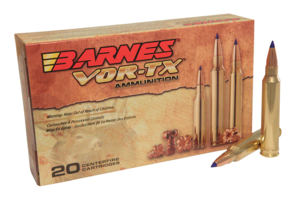 Barnes VOR-TX Ammunition 300 Winchester Magnum 165 Grain TTSX Polymer Tipped Spitzer Boat Tail Lead-Free Box of 20