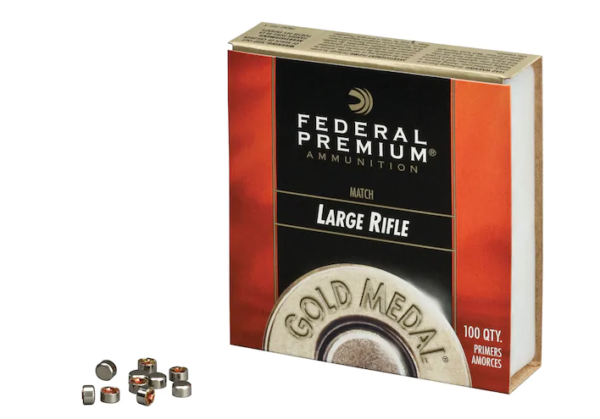 Federal Premium Gold Medal Large Rifle Match Primers #210M Box of 1000 (10 Trays of 100)