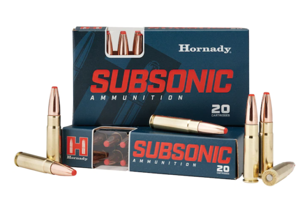 Hornady Subsonic Ammunition 300 AAC Blackout 190 Grain Sub-X FTX Box of 20