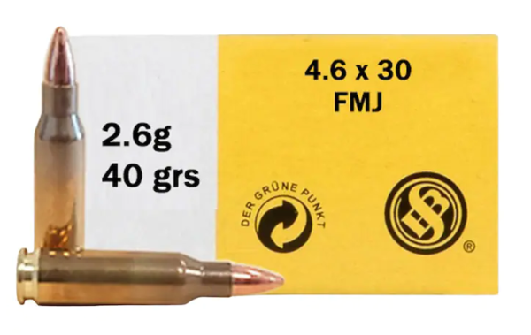 Sellier & Bellot Ammunition 4.6x30mm HK 40 Grain Full Metal Jacket