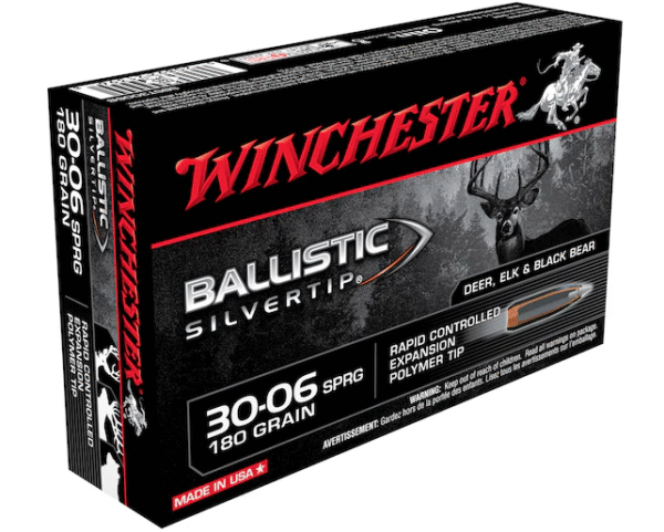 Buy Winchester Ballistic Silvertip 30-06 Springfield Ammo 180 Grain Polymer Tip Box of 20