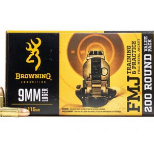 Browning ammo 9mm 115gr FMJ 200rd box