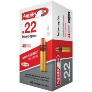 AGUILA AMMO .22 LR INTERCEPTOR 40gr Lead RN 50rd box