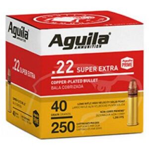 Aguila .22 LR 40gr HV Copper plated Solid Point 250rd pack
