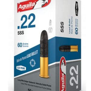 Aguila .22 LR 60Gr Sniper Subsonic Solid Point 50rd