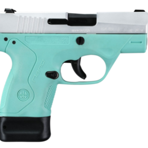 Beretta BU9 Nano 9mm Pistol with Robins Egg Blue Frame and Stainless Slide