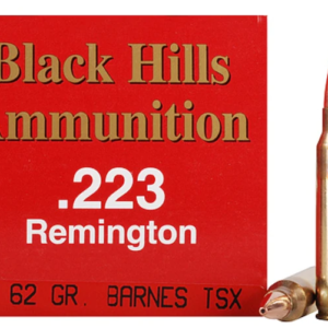 Black Hills Ammunition 223 Remington 62 Grain Barnes TSX Hollow Point Boat Tail Lead-Free Box of 50
