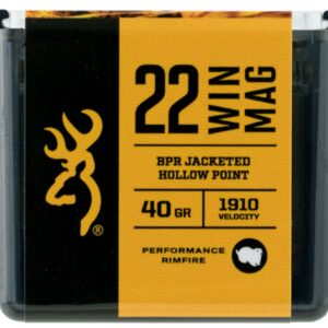 Browning Ammo B195122050 BPR 22 Mag 40 gr Jacketed Hollow Point (JHP) 50 Bx/ 20 Cs - Ammo