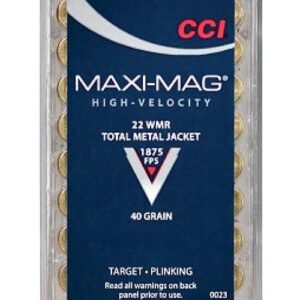CCI 22 Winchester Magnum Rimfire 40 Grain TMJ 50rd box