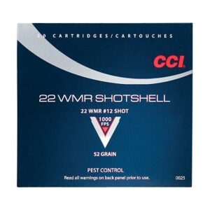 CCI 22 Winchester Magnum Rimfire 52 Grain #12 shot 20rd - Ammo