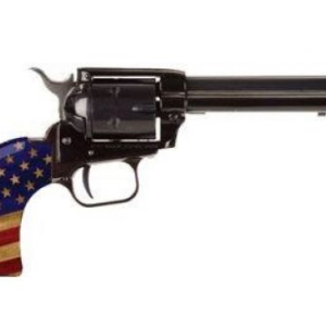 Heritage Manufacturing Mfg RR2B4GOLDUSA Rough Rider .22 LR 4.75" 6rd Black Rec/Barrel Gold USA Flag Wood Grips