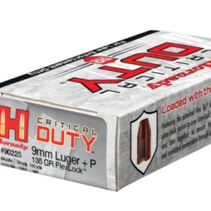 Hornady 90225LE 9mm+P 135 gr FlexLock Critical Duty 50ct box