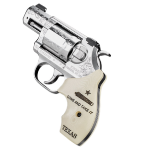 Kimber K6S 357 Magnum Double-Action Stainless Revolver with Engraved Finish and Come and Take It Texas Grips