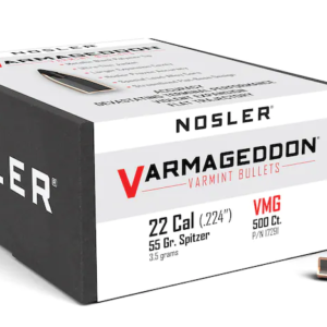 Nosler Varmageddon Bullets 22 Caliber (224 Diameter) 55 Grain Tipped Flat Base