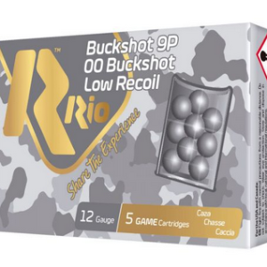 Rio Buckshot Low Recoil 12GA 2-3/4" 00-buckshot ,9 pellet 5rd box