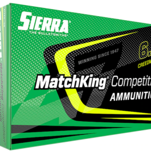 Sierra MatchKing Competition Ammunition 6.5 Creedmoor 140 Grain Hollow Point Boat Tail Box of 20