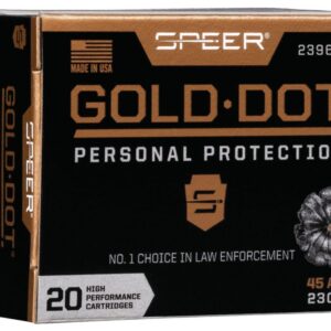 Speer Ammo 23966GD Gold Dot Personal Protection .45 ACP 230 GR Hollow Point 20 Bx/ 10 Cs