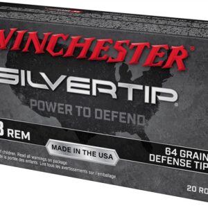 Winchester Ammo W223ST Silvertip .223 Remington 64 gr Defense Tip 20 Bx/10 Cs