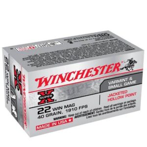 Winchester Super-X .22 WMR 40 Grain Jacketed Hollow Point 50rd box - Ammo