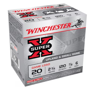Winchester Super-X Game Load Ammunition 20 Gauge 2-3/4" 7/8 oz #6 Shot