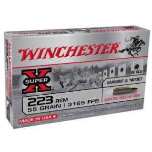 Winchester Super-X W223HP55 .223 Remington 55gr BTHP 20rd box