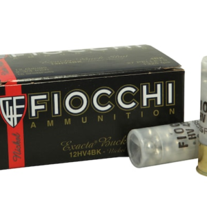 Fiocchi Exacta Ammunition 12 Gauge 2-3/4" #4 Buckshot 27 Nickel Plated Pellets Box of 10