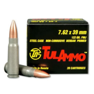 TulAmmo Tula 7.62X39 122gr FMJ 20rd box