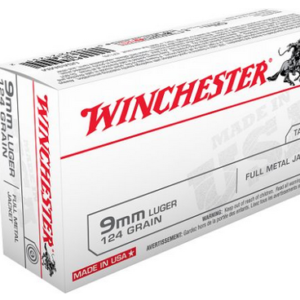 Winchester 9MM 124 Grain Full Metal Jacket 50rd box