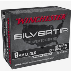 Winchester Silvertip 9mm 115gr Jacketed Hollow Point 20rd